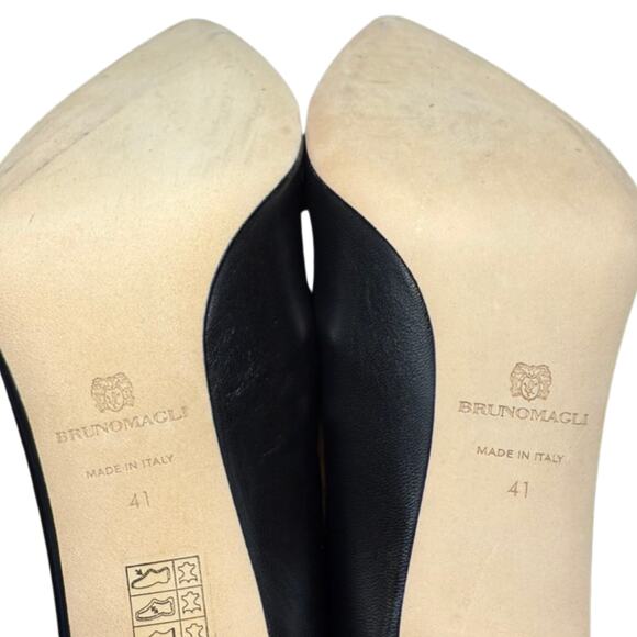 Bruno Magli Telma Pump | Black Leather | Size 10.5 | NEW | Classic Heel - Picture 8 of 10